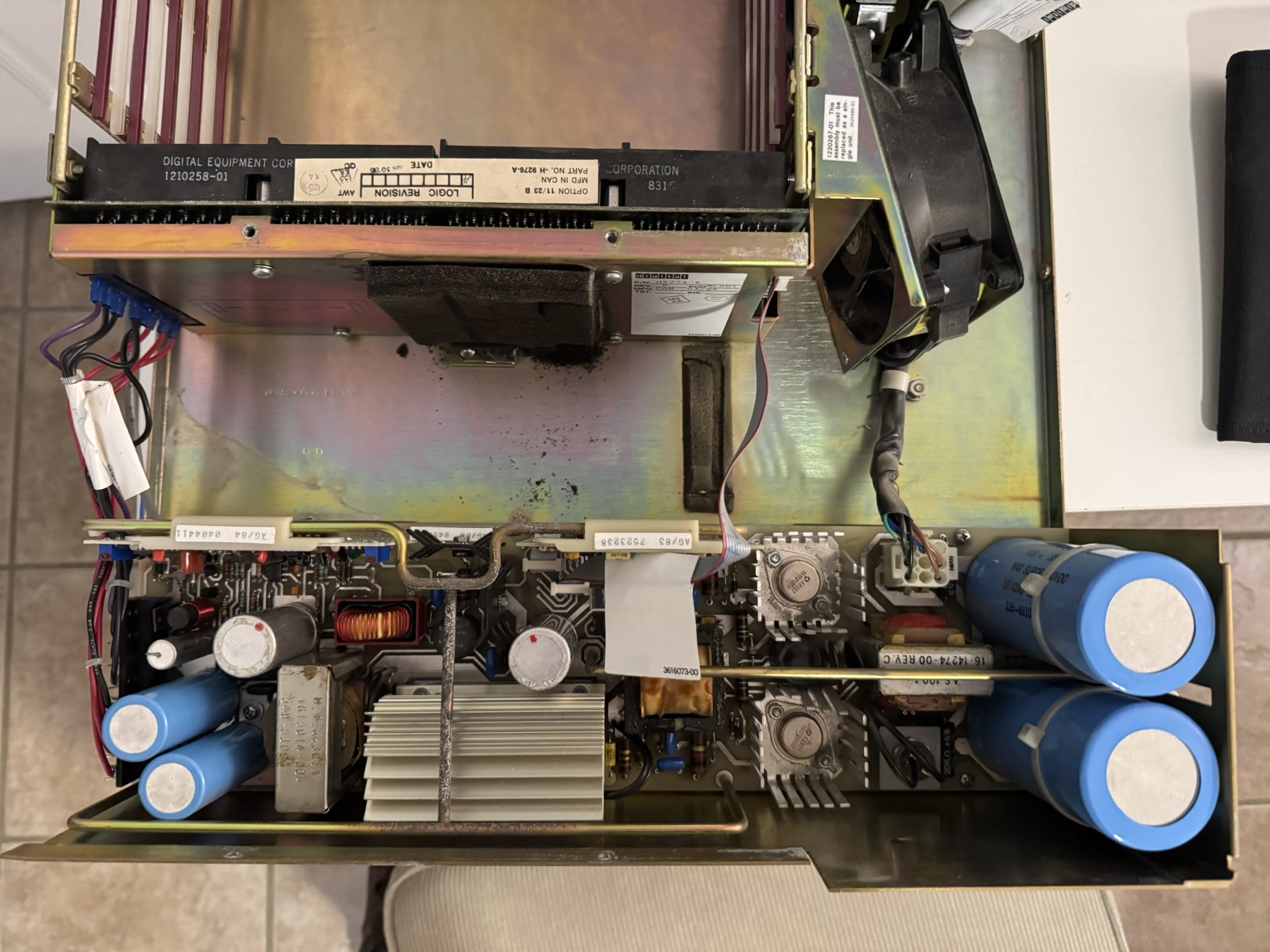 The Power Supply. Look at those massive, scary caps