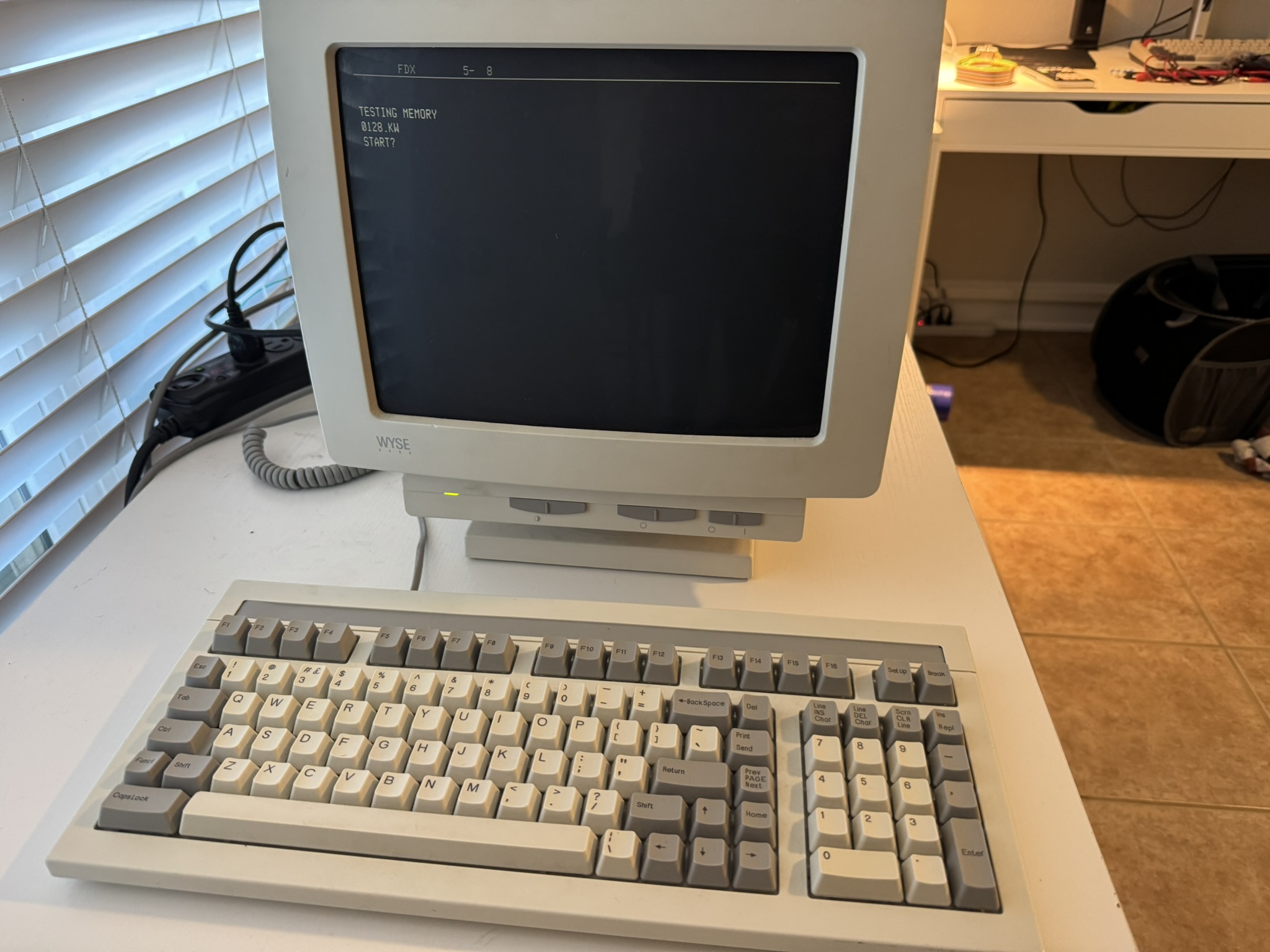 We also got the PDP-11 wired to a real terminal